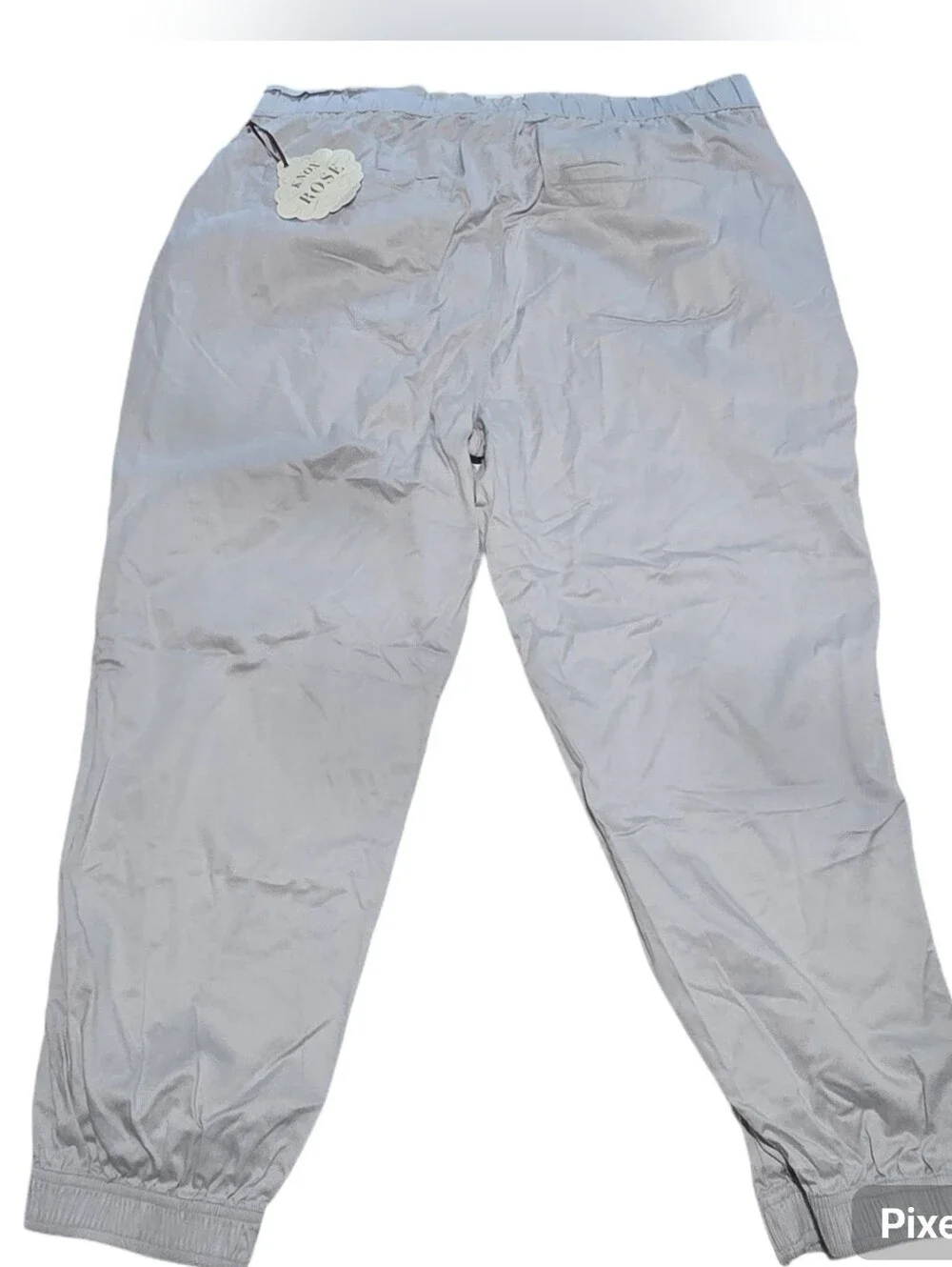 Knox Rose Light Gray Elastic Waist Jogger Pants Boho Cottagecore Baggy Lightweig